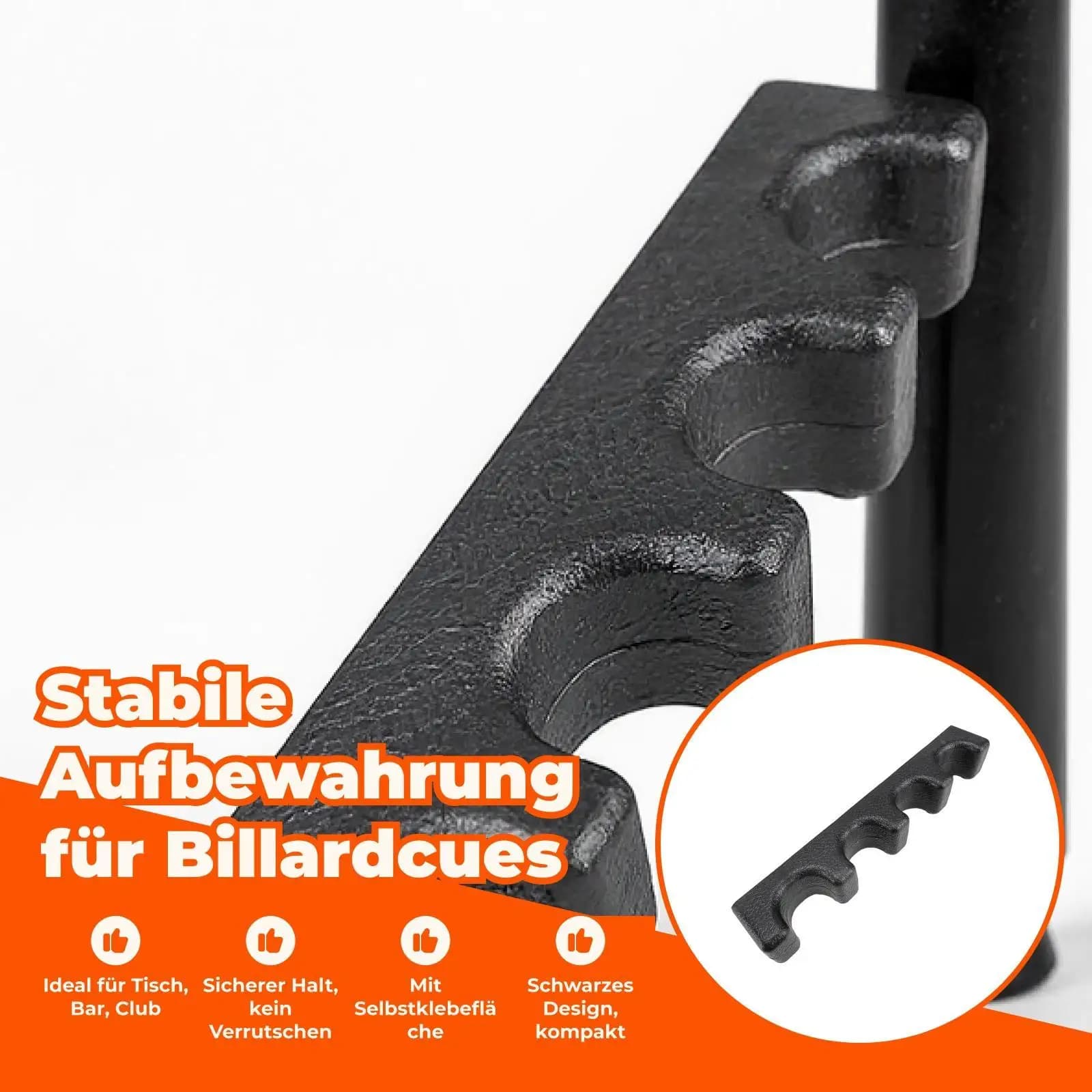 Supporto Portatile per Stecche da Biliardo in PP, Clip da Tavolo, Supporto per Stecche, Articolo Molto Richiesto per l'Arredamento di Club di Biliardo