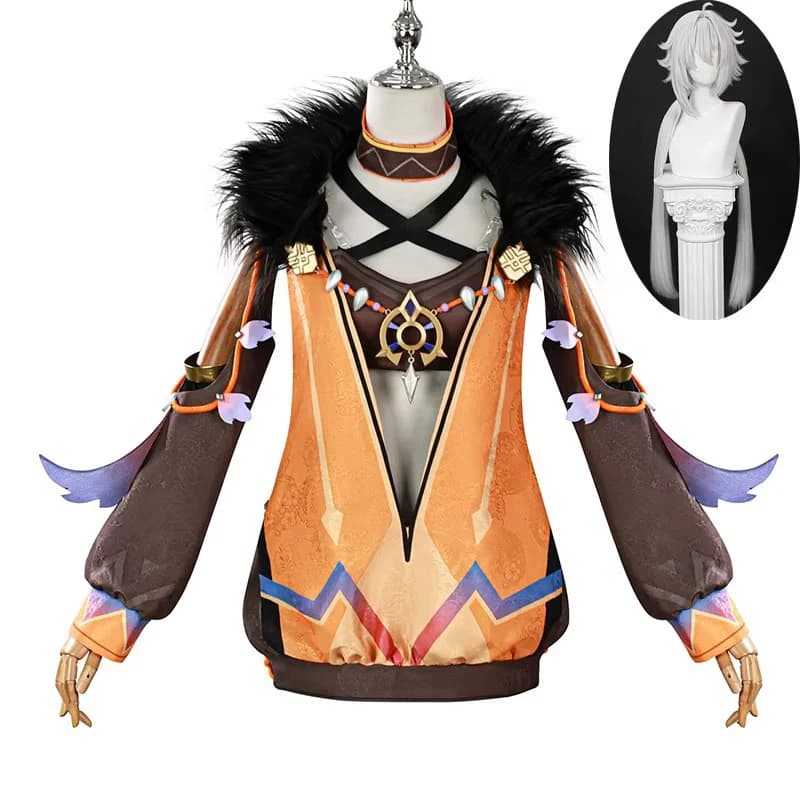 Costume Cosplay Iansan di Genshin Impact, Accessori, Parrucca, Abito da Donna, Uniforme per Feste di Halloween, Outfit per Giochi di Ruolo