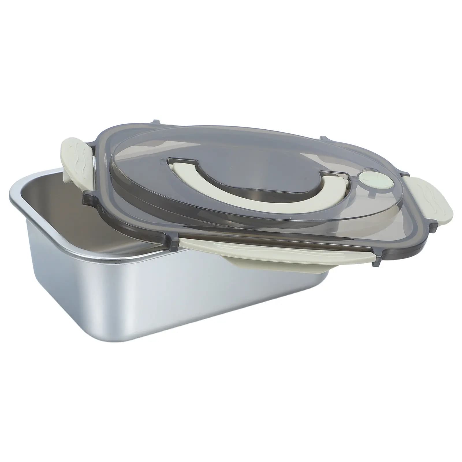 Contenitore per il pranzo in acciaio inossidabile, ermetico, con scomparti, da 1700 ml, riutilizzabile, tipo bento, per cucina, picnic, scuola, conservazione alimenti