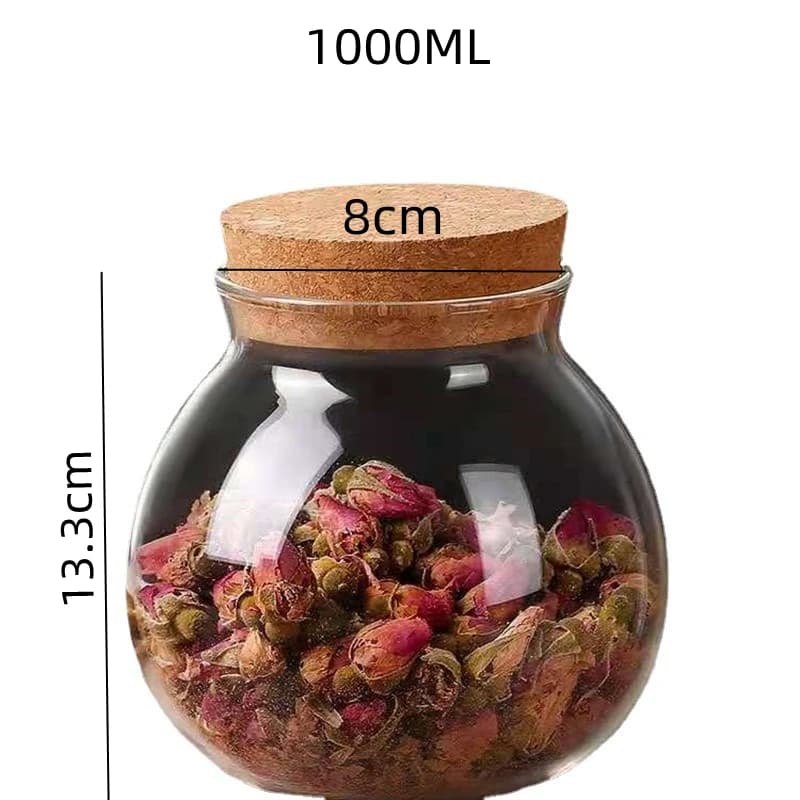 Hermetic Containers for Food Storage Pots Glass Jar with Lid Sealed Container Sugar and Tea Cans Airtight Kitchen Coffee Jars