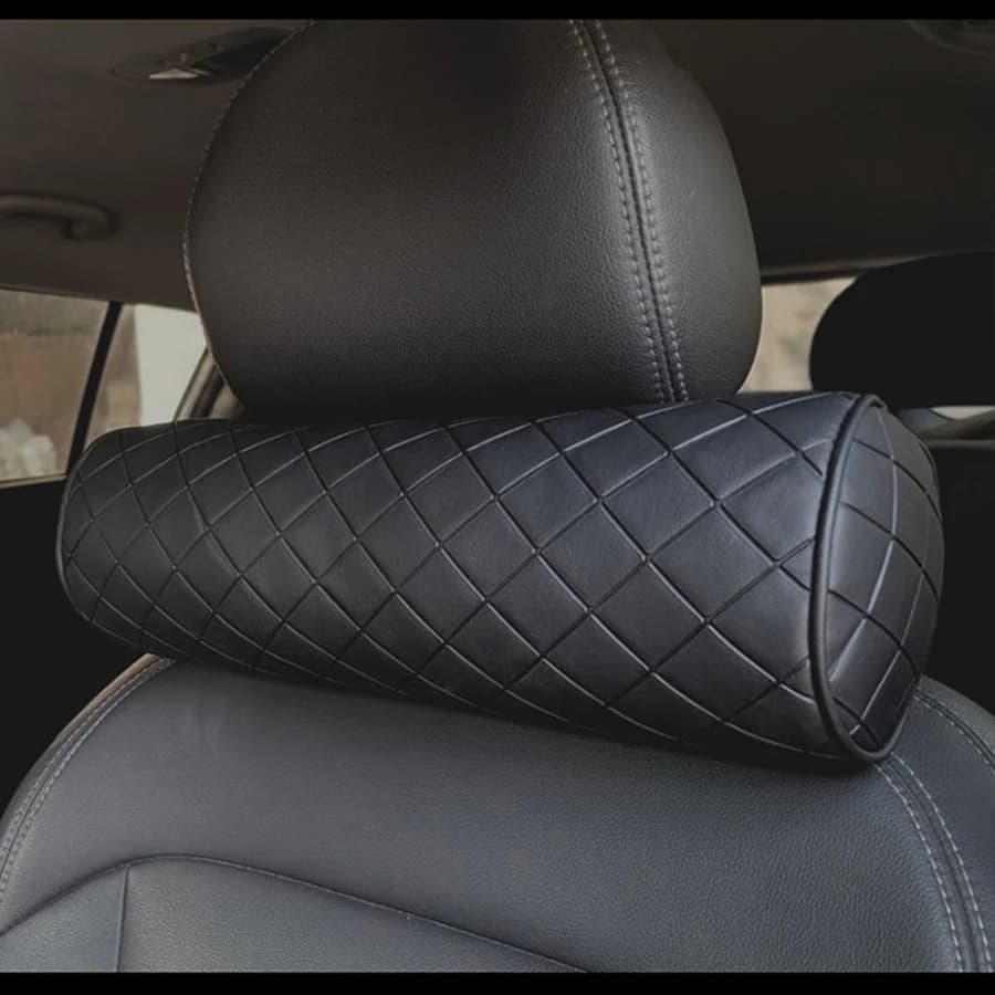 1pcs Memory Foam Car Neck Pillow Support Cylindrical Travel Cushion Headrest for Comfort and Pain Relief