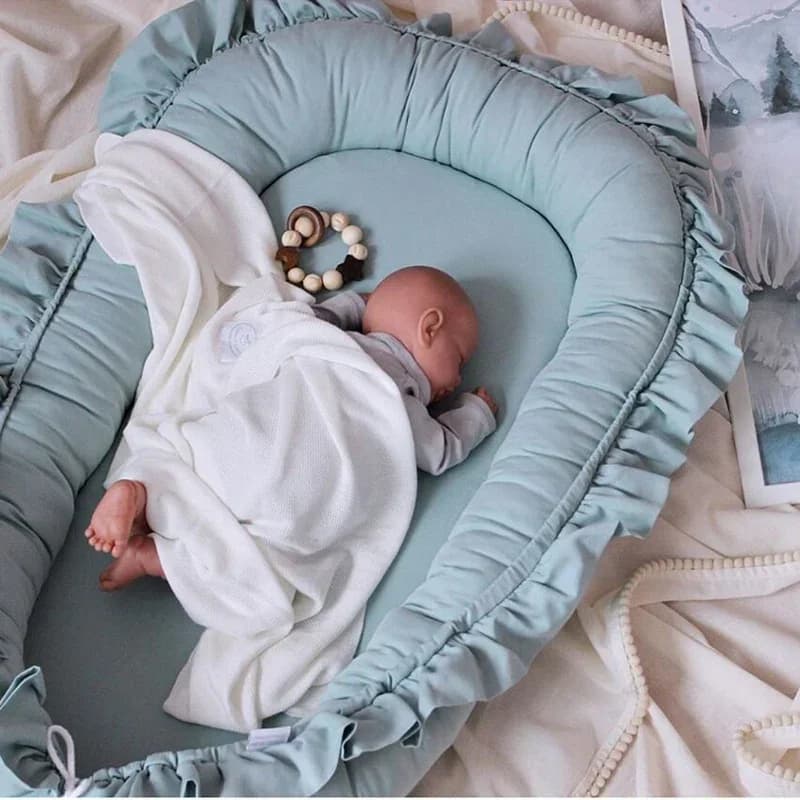 Nido per dormire rimovibile con cuscino - Culla letto nel letto Culla per box da viaggio, materasso sicuro per culla per neonati per letti