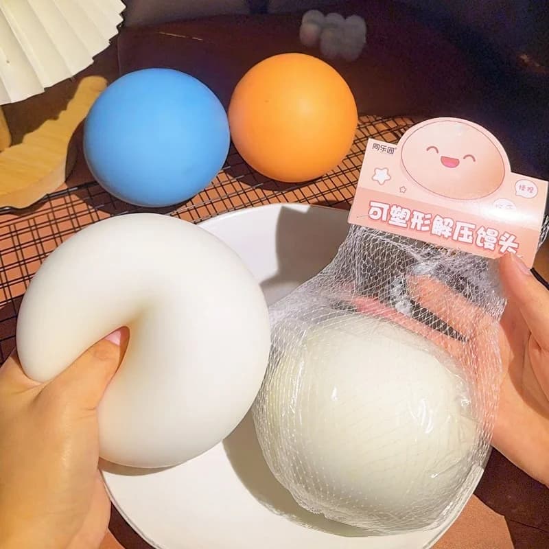 ASMR Creative Steamed Bun Shaped Squishy Dough Slow Rebound Decompression Accessory For Stress Relief And Party Favors