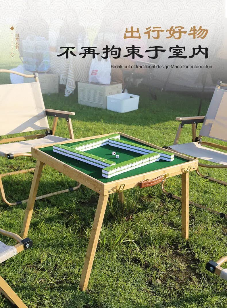 Mini piastrelle Mahjong possono essere piegate Tavolo Mahjong, dormitorio da viaggio Dormitorio da campeggio portatile all'aperto Tromba per sfregamento delle mani per la casa