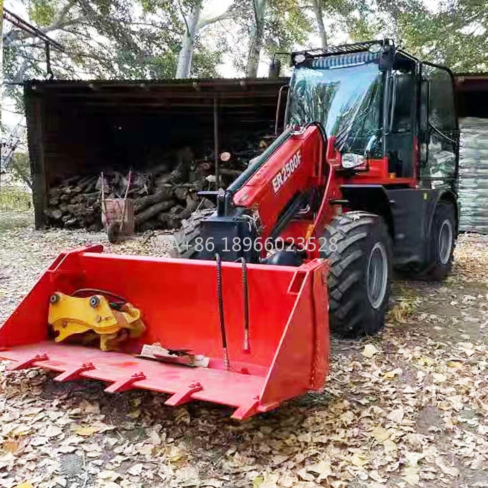 CE EVERUN ER2500F 2.5ton Multifunzione EPA Idraulica Telescopica Front End min Piccola pala gommata articolata anteriore