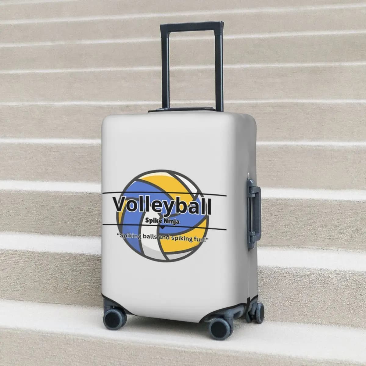 Protezione per valigia dal design divertente per pallavolo Coperture protettive per bagagli da viaggio elastiche per 18-32 pollici