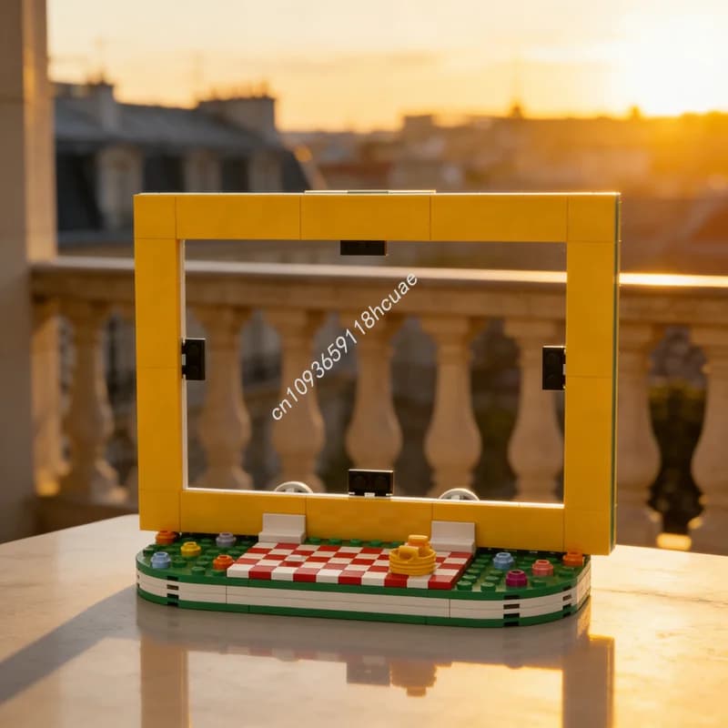 183pcs MOC Picnic Blanket Picture Frame Model Building Blocks Architecture DIY Festival Gifts Toys Education Idea Creative