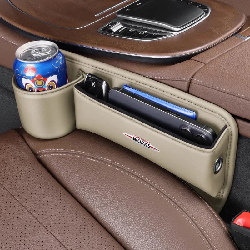 Car Seat Gap Crevice Storage Box Cup Holder For Mini WORKS Cooper One JCW F54 F55 F56 F57 F60 R50 R52 R53 R55 R56 R57 R58 R59 R6