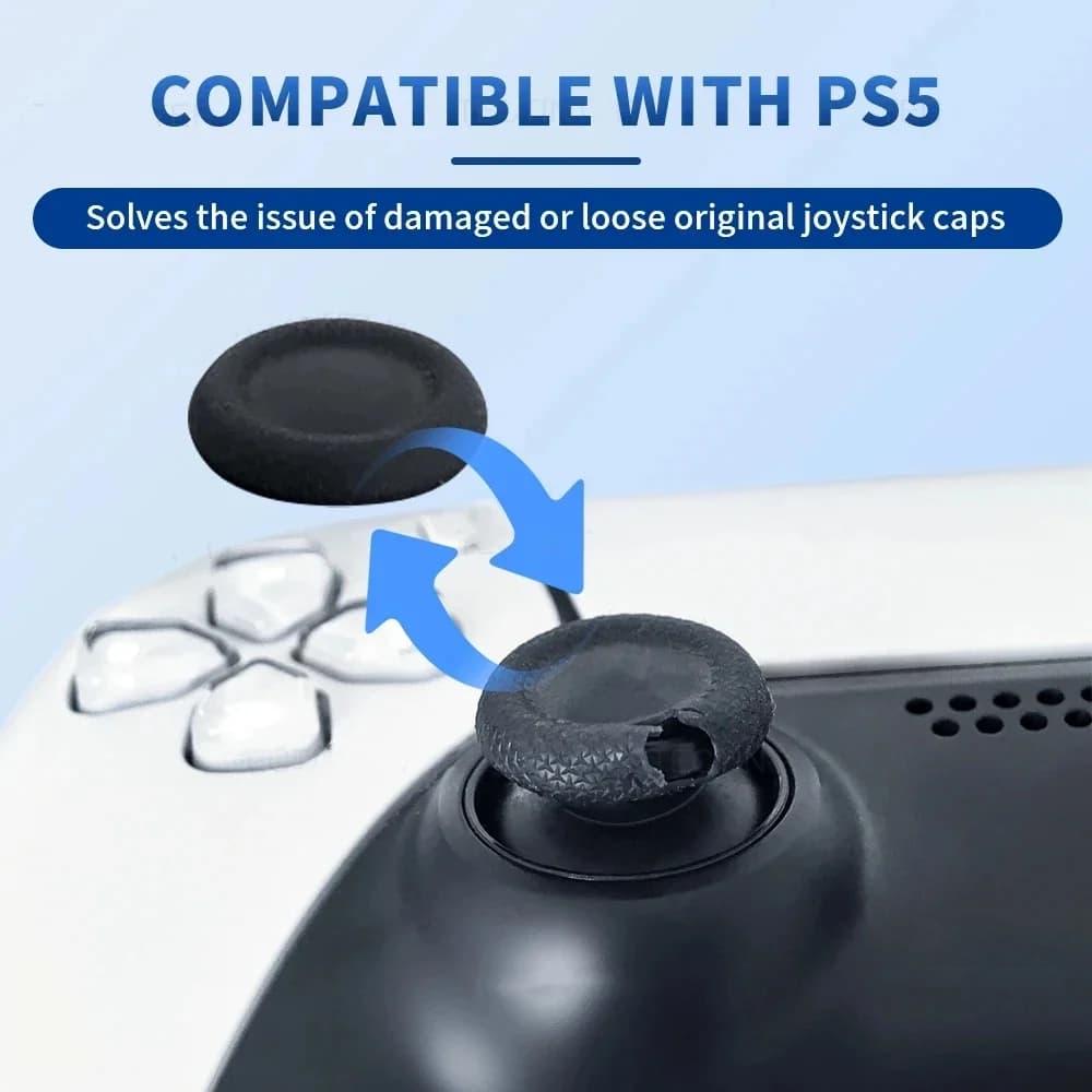 4/6/10 Pezzi Cappucci di Ricambio per Joystick PS5/4, Copri-Levette per Controller, Parti di Riparazione per Accessori Playstation 5