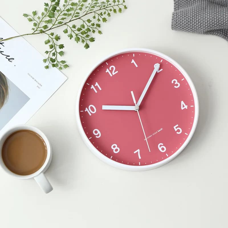 8 inch quiet kitchen, bedroom, simple and creative home watch, mini fridge, small wall clock for bathroom