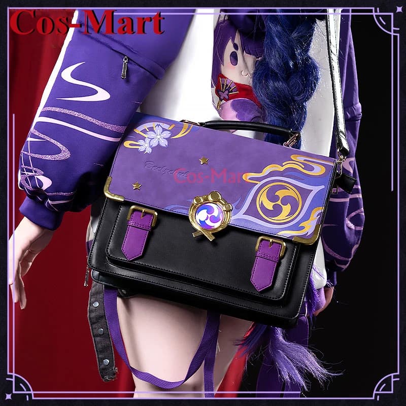 Cos-Mart Genshin Impact Raiden Shogun Cosplay Theme Impression Pack Preppy commuters bag fashionable shoulder bag Itabag