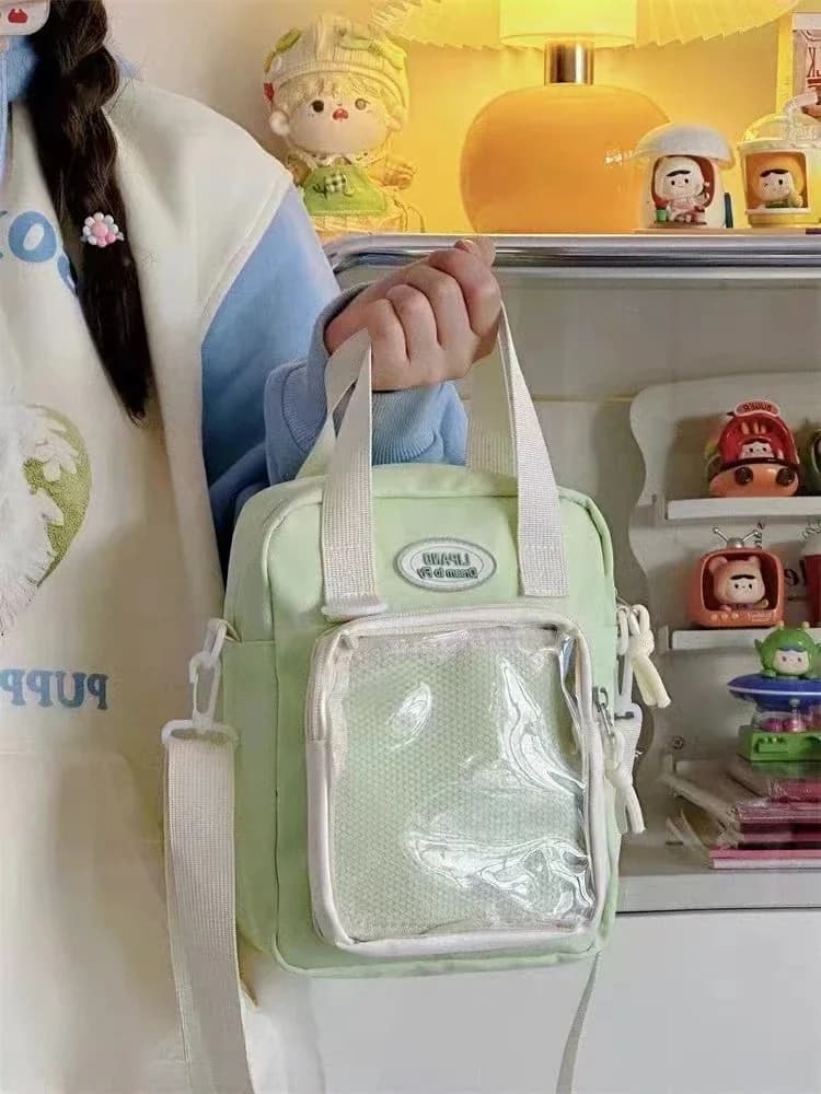 Transparent Itabag Girls Back School Women Mini Tote Shoulder Bag Y2K Japanese Harajuku Small Crossbody Bags Purses and Handbags