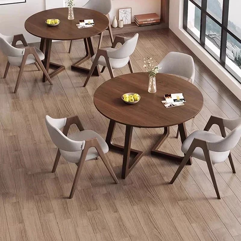 Console Tavolo da pranzo per salone Sedie da ristorante rotonde Tavolo da pranzo moderno di lusso in legno Salotto da gioco Mesa Mobili per soggiorno