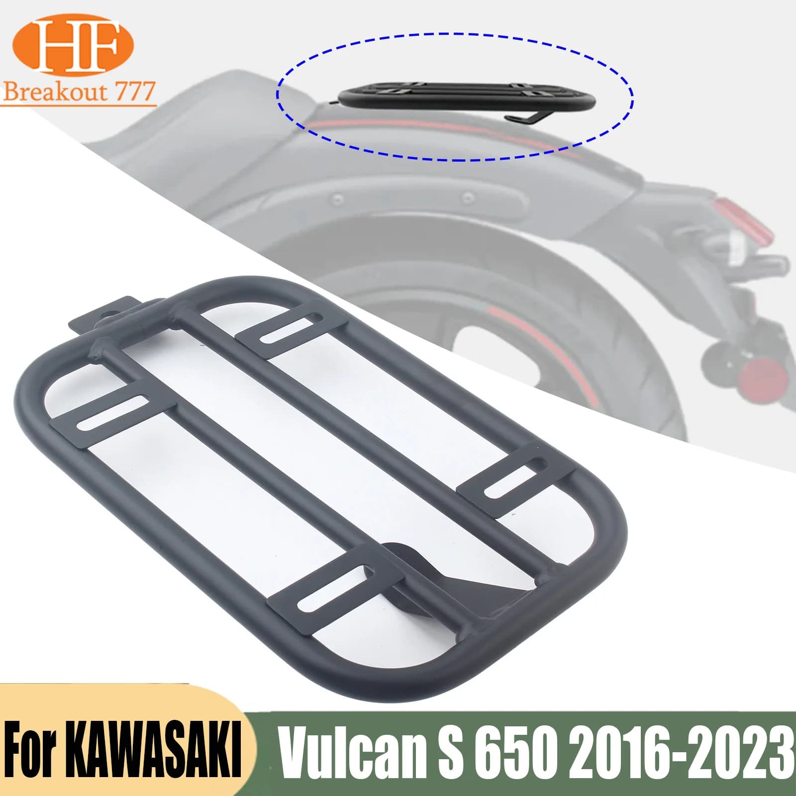 For KAWASAKI Vulcan S 650 2016-2023 Luggage Rack Rear Tail Rack Top Box Case Suitcase Carrier Board
