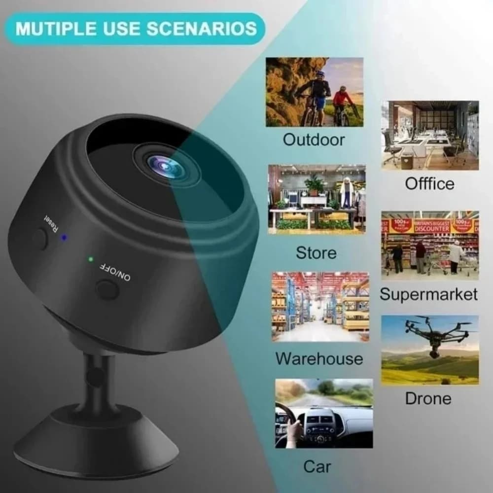 Mini Telecamera WiFi Wireless per Casa, Registratore di Sicurezza e Monitoraggio Video, Telecamera Vocale Intelligente per Neonati e Animali Domestici