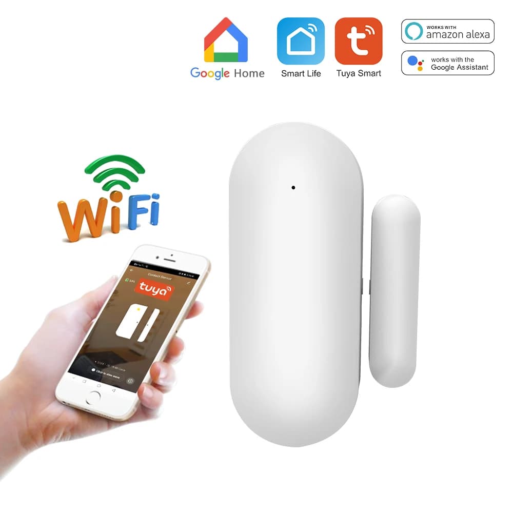 Tuya Smart Home WiFi Rilevatore porta App Notifica Sensore finestra Protezione di sicurezza Avviso Allarme di sicurezza