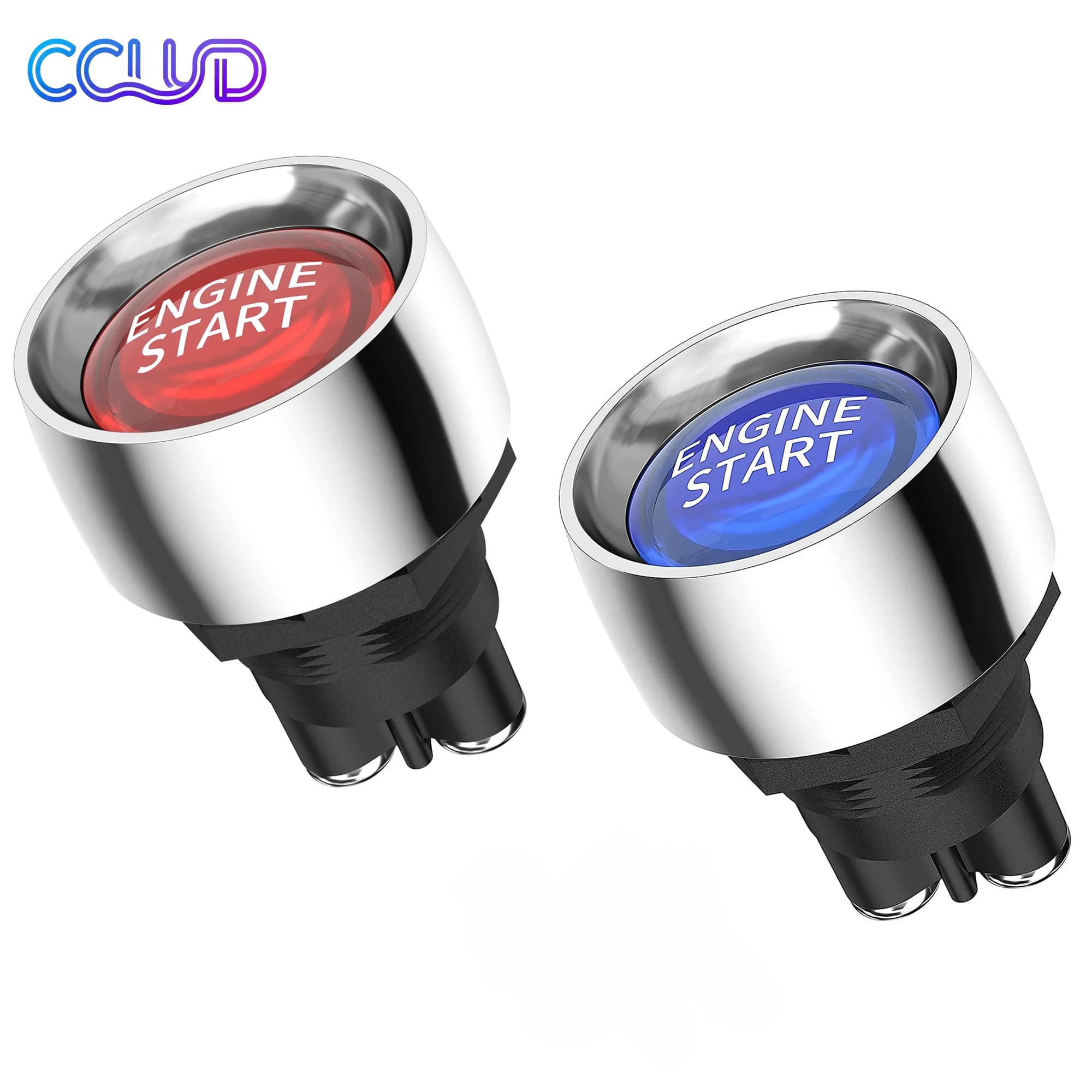 Interruttore di Avviamento Motore Auto 12V 50A a 3 Pin SPST Momentaneo Senza Chiave con Pulsante ON/OFF per Auto, Nautica e Camper