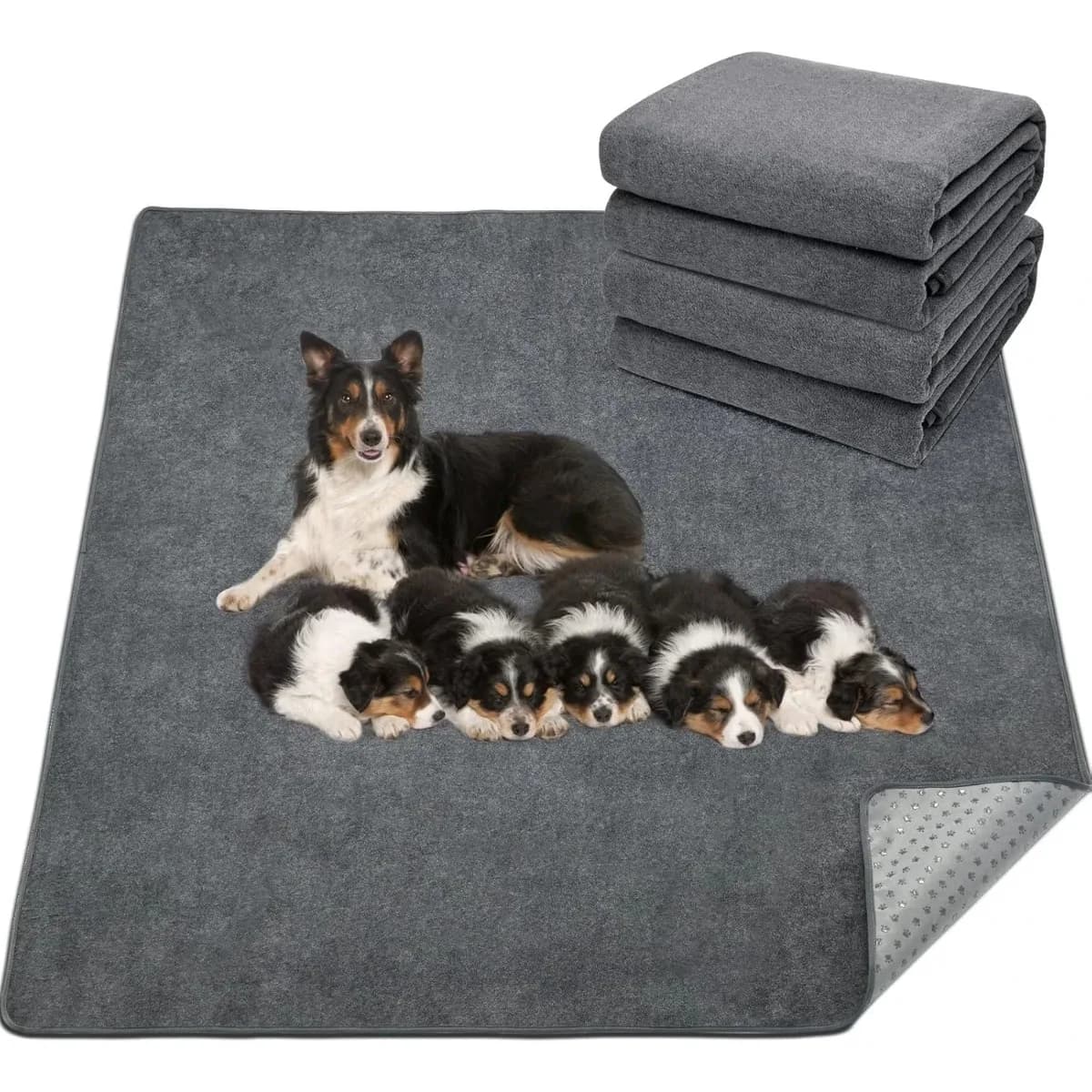 Washable Dog Pee Pad Reusable Jumbo Puppy Training Pads Super Absorbent Waterproof Non-Slip Floor Mat for Playpen Crates