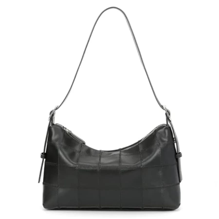 Borsa a Tracolla a Quadri per Donne, Classica e Trendy, Borsa a Tracolla in Pelle, Borsa Hobo