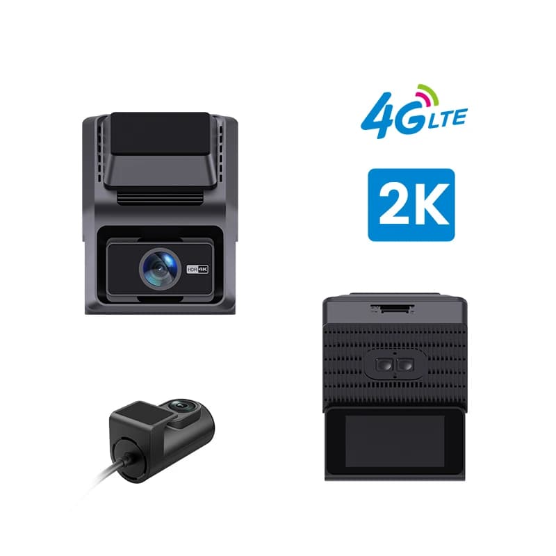 Dashcam 3 inch 2K 4G with dual target registration wifi gps tracking fit remote control video live on camera phone for car with power supply 12-24v