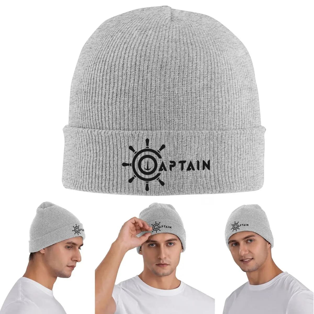 Captain Anchor Warm Knitted Cap Winter Knit Bonnet Hat Skullies Beanies Hip Hop Caps for Unisex