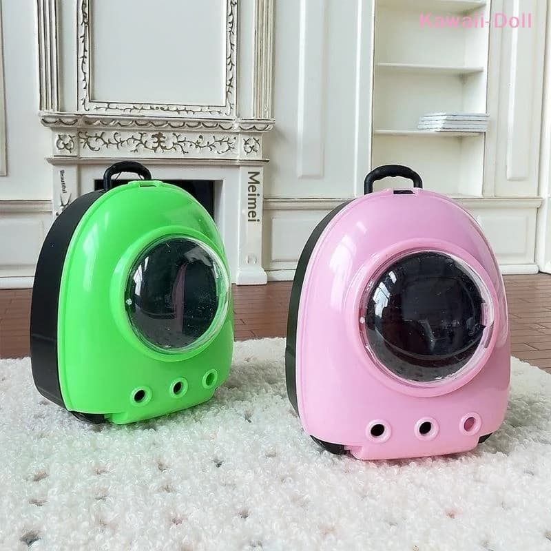 [DO]1Pcs Dollhouse Pet Cat Bag Model For 15/17cm Doll Backpack Dolls House Scene Decoration Ornament Pretend Play Toys[DO]