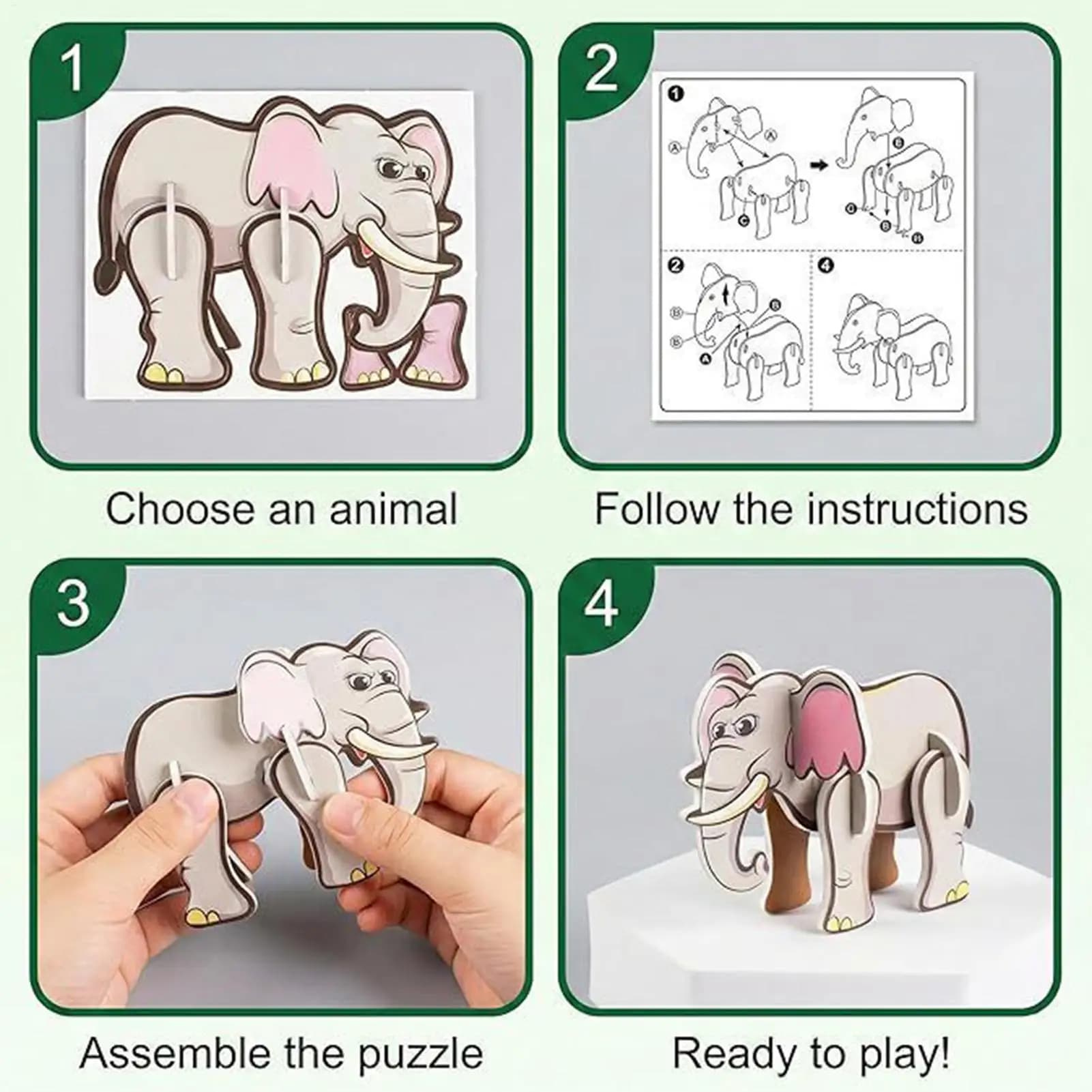 Puzzle 3D a forma di cartoni animati per bambini, 7 modelli, divertenti giocattoli educativi in schiuma 3D, piccoli puzzle per compleanno, didattica domestica e apprendimento precoce