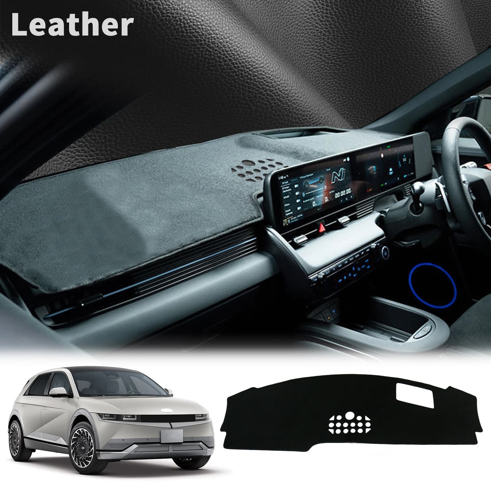 Auto Dashmat Cruscotto Copertura Pad per Hyundai IONIQ 5 2022 2023 2024 2025 N-line DashMat Parasole Tappeto Protettivo Accessori