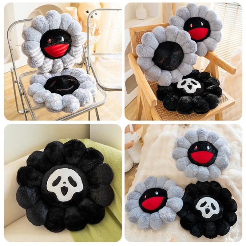 Cuscino in peluche minimalista ed elegante, simpatico cuscino per sedile girasole, schienale per divano, sedia da ufficio, supporto lombare, cuscino per davanzale della finestra