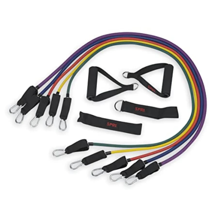 Kit di Bande Elastiche per Tonificazione Completa del Corpo con Tubi Intercambiabili in Diversi Colori, Include Cinghie per Caviglie/Polsi e Impugnature Imbottite