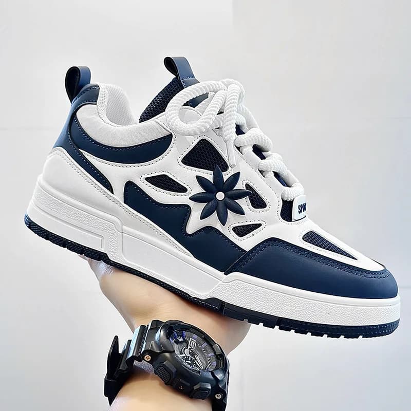 2026 Men Platform Board Shoes Fashion Vulcanized Sneakers Outdoor Thick Bottom Breathable Wear Resistant Casual Flat Shoes Tenis