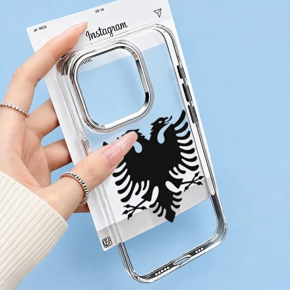 Albanian Flag Map Phone Case For iPhone 17 16e 16 15 14 13 12 11 mini Pro Max X XR XSMAX 8 7 Air Plus Anti Fall Matte Back Cover