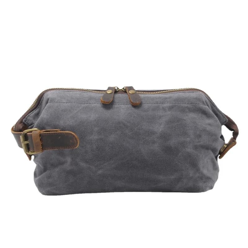 Best-selling men's clutch bag, oil wax canvas toiletry bag, vintage clutch bag, top-layer cowhide wrist bag