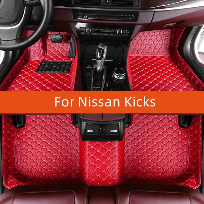 Tappetino per auto in pelle personalizzato per Nissan Kicks 2020 2021 2022 2023 2024 2025 2026 2027 Tappetino per auto Accessori interni