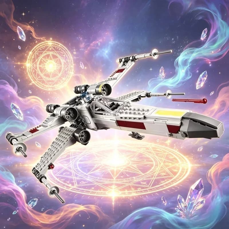 New Model MOC X Space Fighter 490 Pieces, House Ornament, Construction Blocks, Kids Gift
