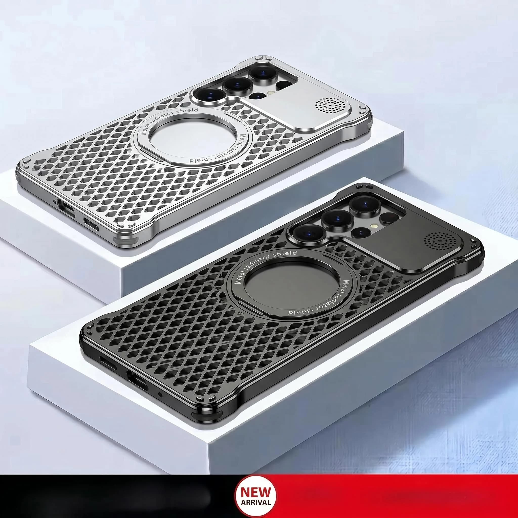 For Samsung Galaxy S25 Ultra, 360° rotating bracket metal phone Case Magnetic wireless charging shockproof Back Cover