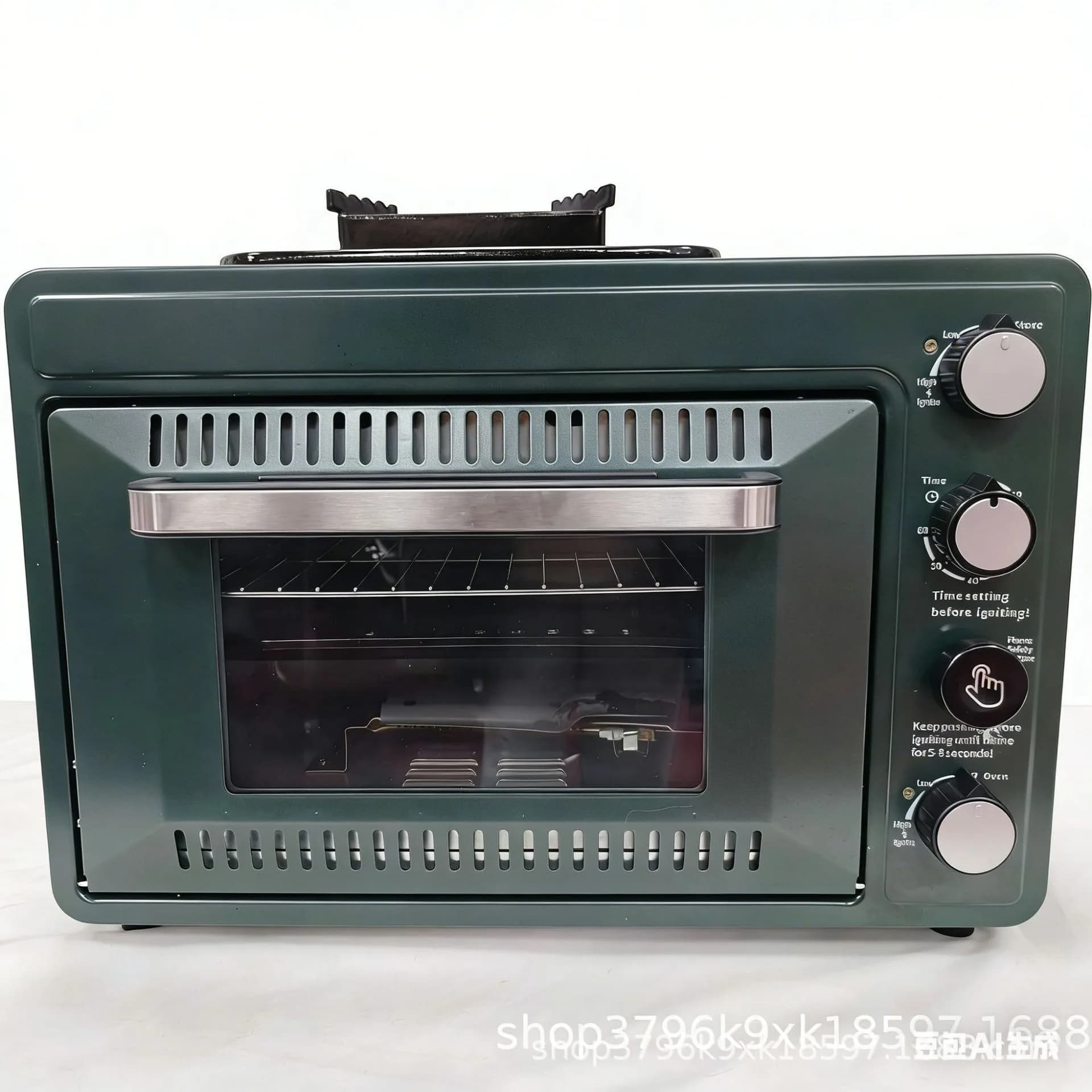 Por 12V Toaster Oven & Pizza Oven Combo 300W DC Air Fryer for Outdoor Camping/RV/Truck Car al Appliances