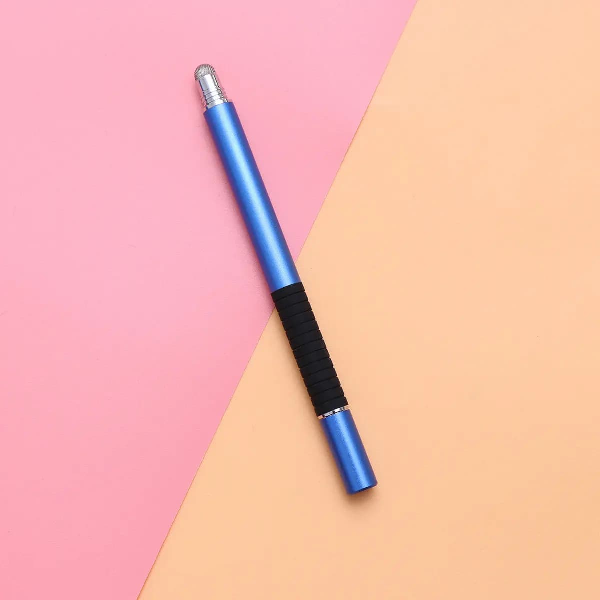 2 in 1 Dark Blue Capacitive Touch Screen Pen Fine Tip Stylus Multifunction for Smartphone Tablet Handwriting Drawing