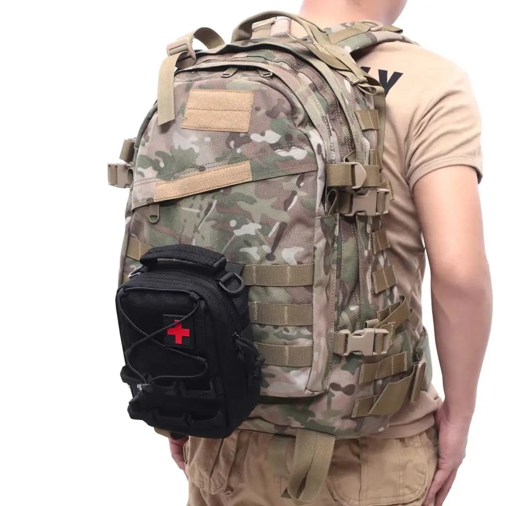 Borsa Tattica Molle EDC, Kit di Pronto Soccorso, Marsupio Porta Attrezzi per Caccia, Campeggio, Escursionismo