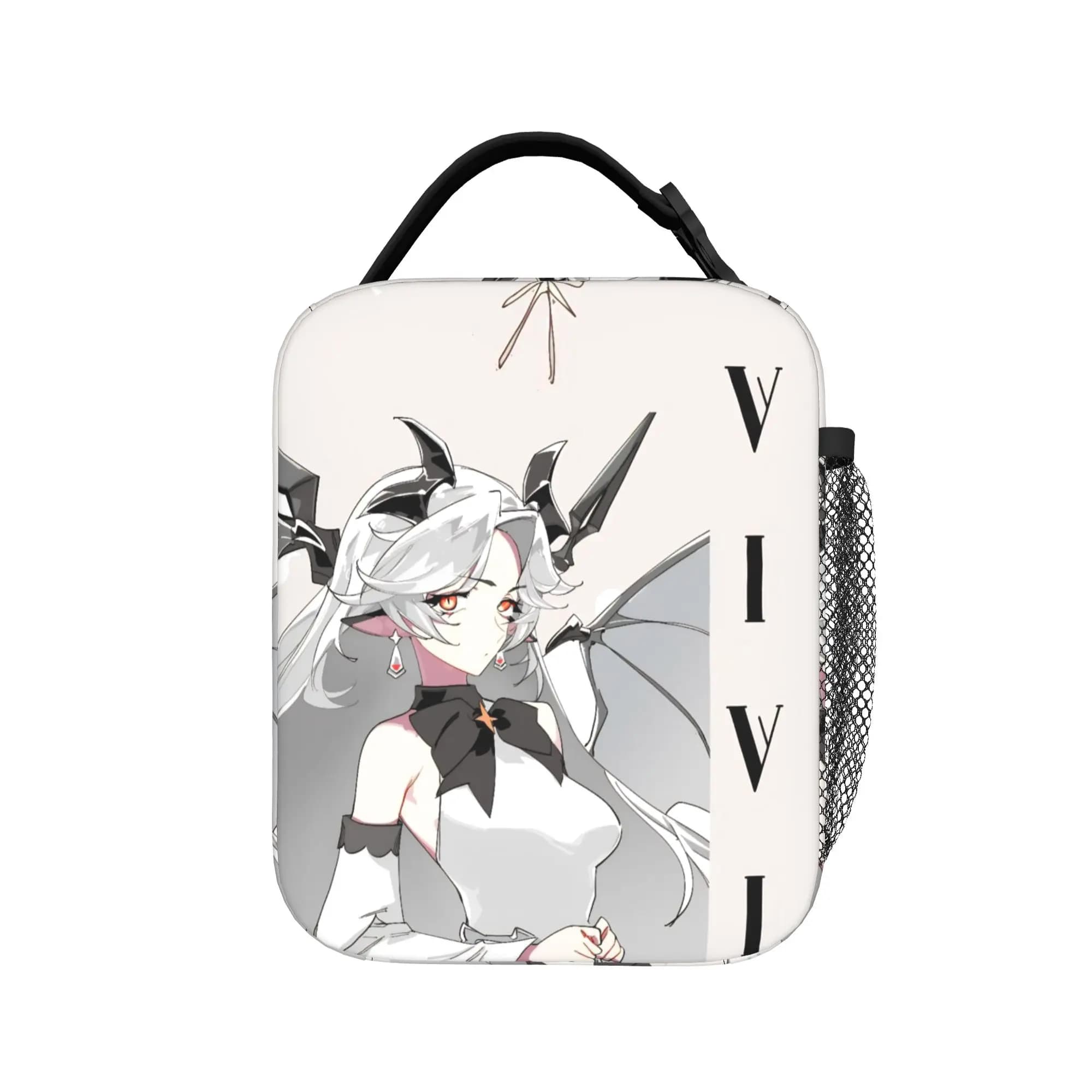 Trickcal C-Chibi Go Games Borsa termica per il pranzo per la scuola, portatile, Bento Box, per uomo e donna, contenitore termico per alimenti