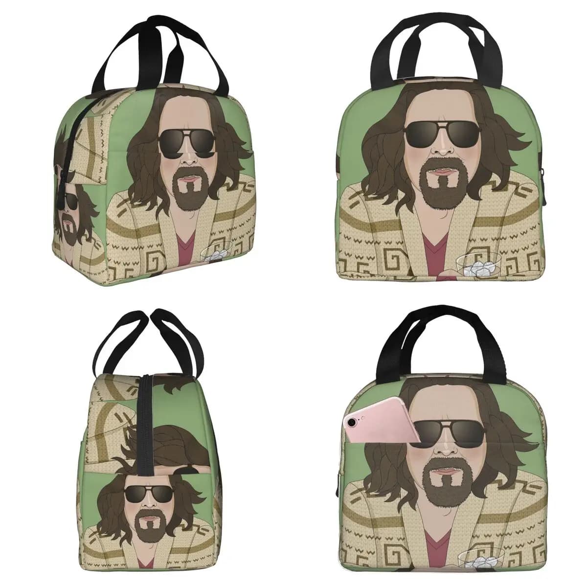 The Dude- The Big Lebowski Insulated Lunch Bag for Kids School Cooler Thermal Food Box Tote Leakproof Lunch Boxes Container