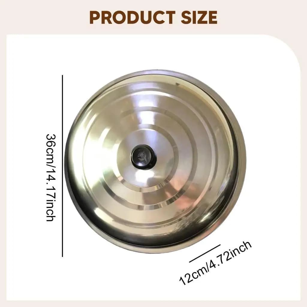 Coperchio per Pentola Profonda in Acciaio Inox, Facile da Pulire, Coperchio Alto e Portatile per Padella, Coperchio per Pentola e Padella da Cucina