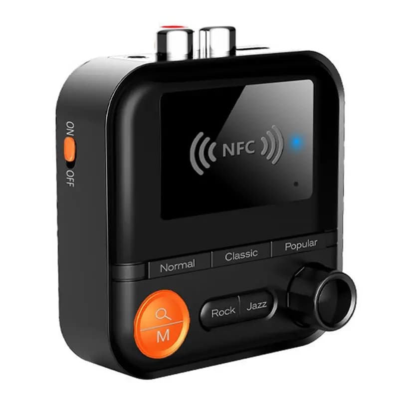 AS95-Bluetooth 5.2 Trasmettitore e ricevitore musicale Adattatore audio wireless per TV, computer, proiettore, sistema audio per altoparlanti per auto