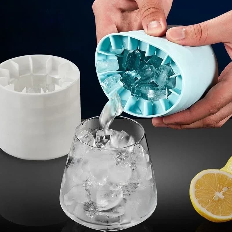 Secchiello per il ghiaccio stampo per tazza vassoio per cubetti di ghiaccio commestibile congelamento rapido macchina per il ghiaccio in Silicone Design creativo secchio whisky Beer Maker