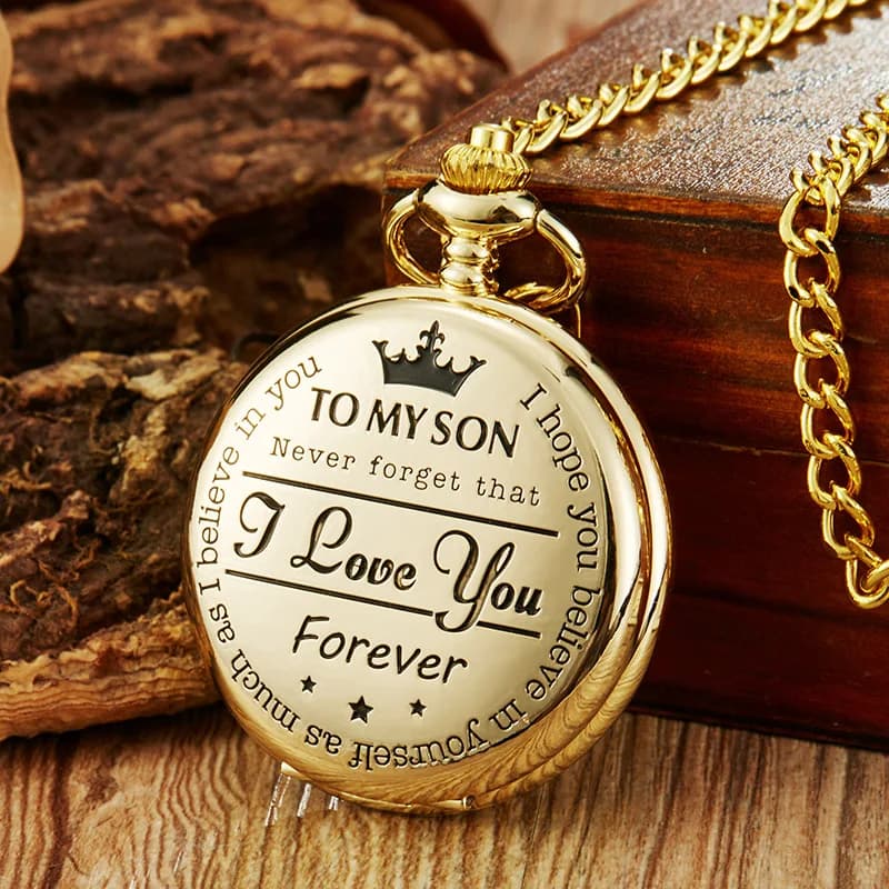 Orologio da tasca al quarzo con numeri romani vintage Steampunk antico, cassa in oro, collana con ciondolo, catena per uomo e donna