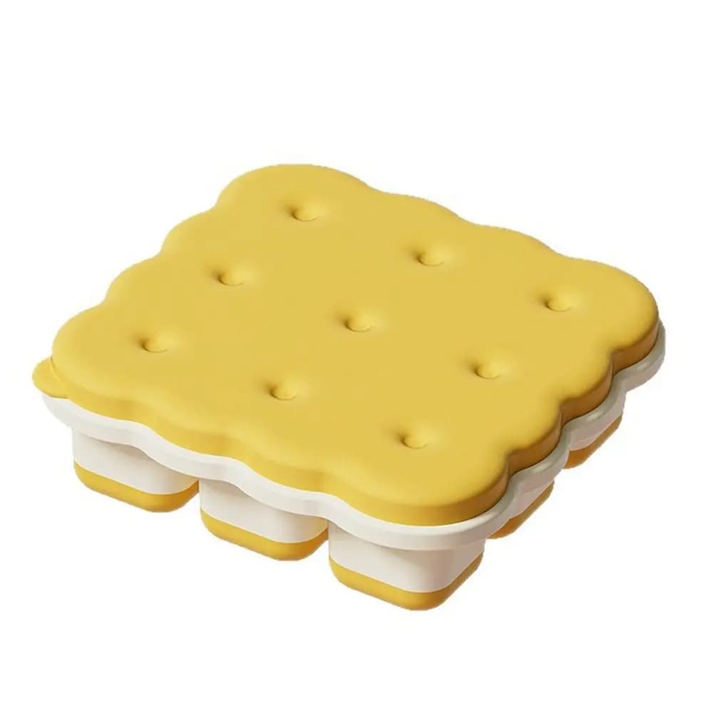 Stampo per Cubetti di Ghiaccio a 9 Scomparti a Forma di Cartone Animato, in PP per Alimenti, Facile da Rilasciare, con Coperchio, per Congelatore