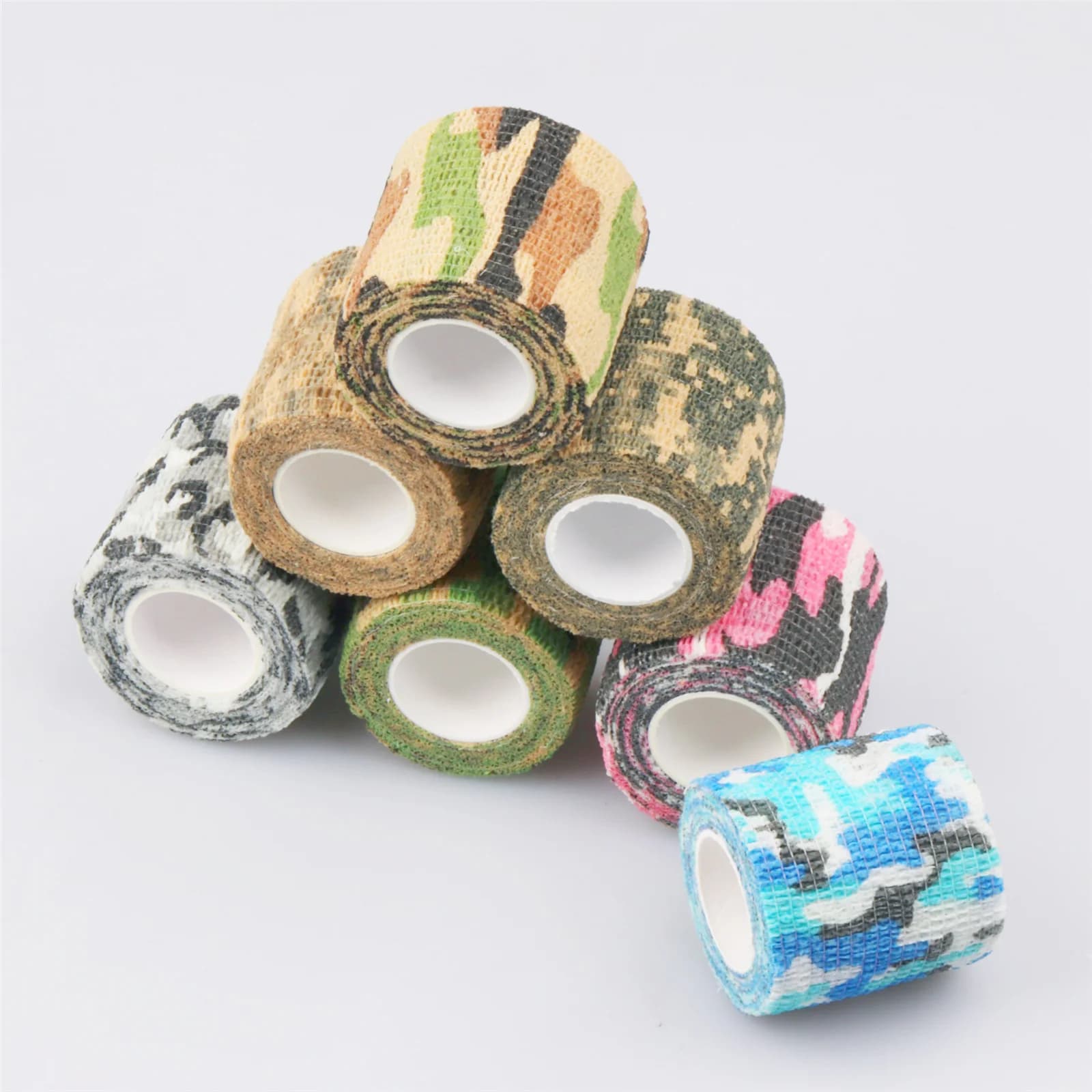 5/10/15/20 Tattoo Grip Strength Camouflage Bandage Wrap Tape Non tessuto Impermeabile Auto Adesivo Dito Braccialetto Forniture Per Tatuaggi