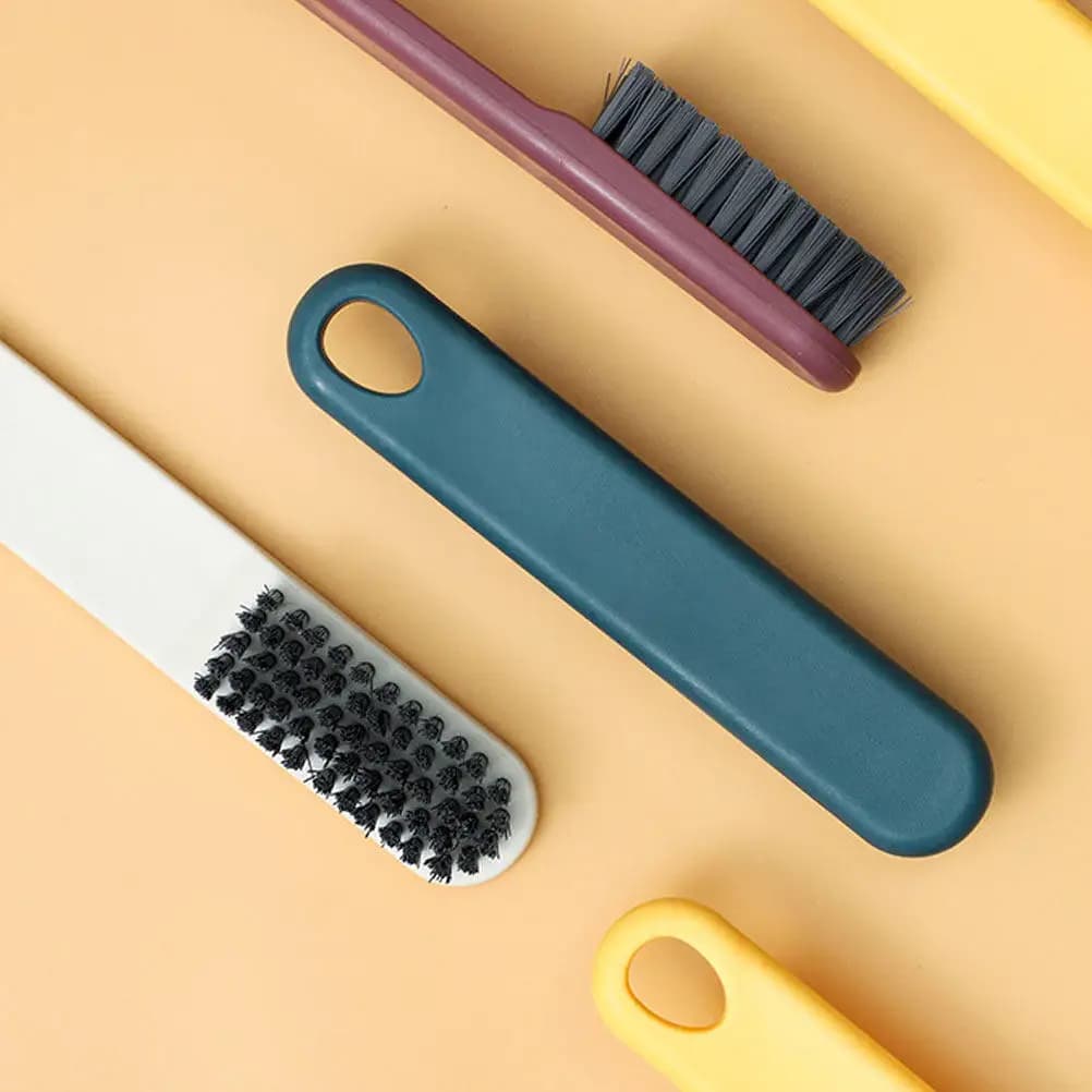 Set di 2 Spazzole Premium in Plastica per Bucato, Spazzola per Pulizia di Vestiti e Scarpe con Manico Ergonomico, Rimuovi-Macchie per Colletti e Polsini, per la Casa