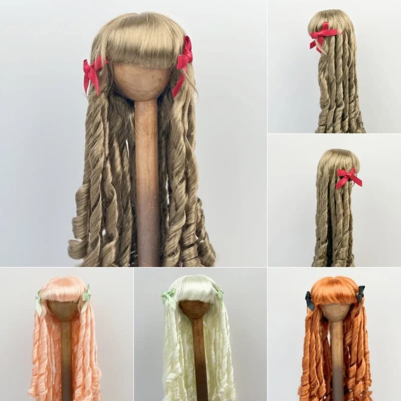 JD869 Long Lady Princess Roman Rolls mohair sintetico parrucche BJD 1/8 1/6 1/4 1/3 OB11 YOSD MSD SD DOD Blythes Accessori bambola