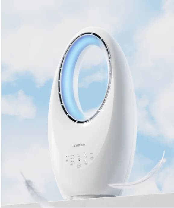 Ventilatore elettrico senza foglie Ventola di raffreddamento da tavolo Ventilatore a torre senza lama con telecomando